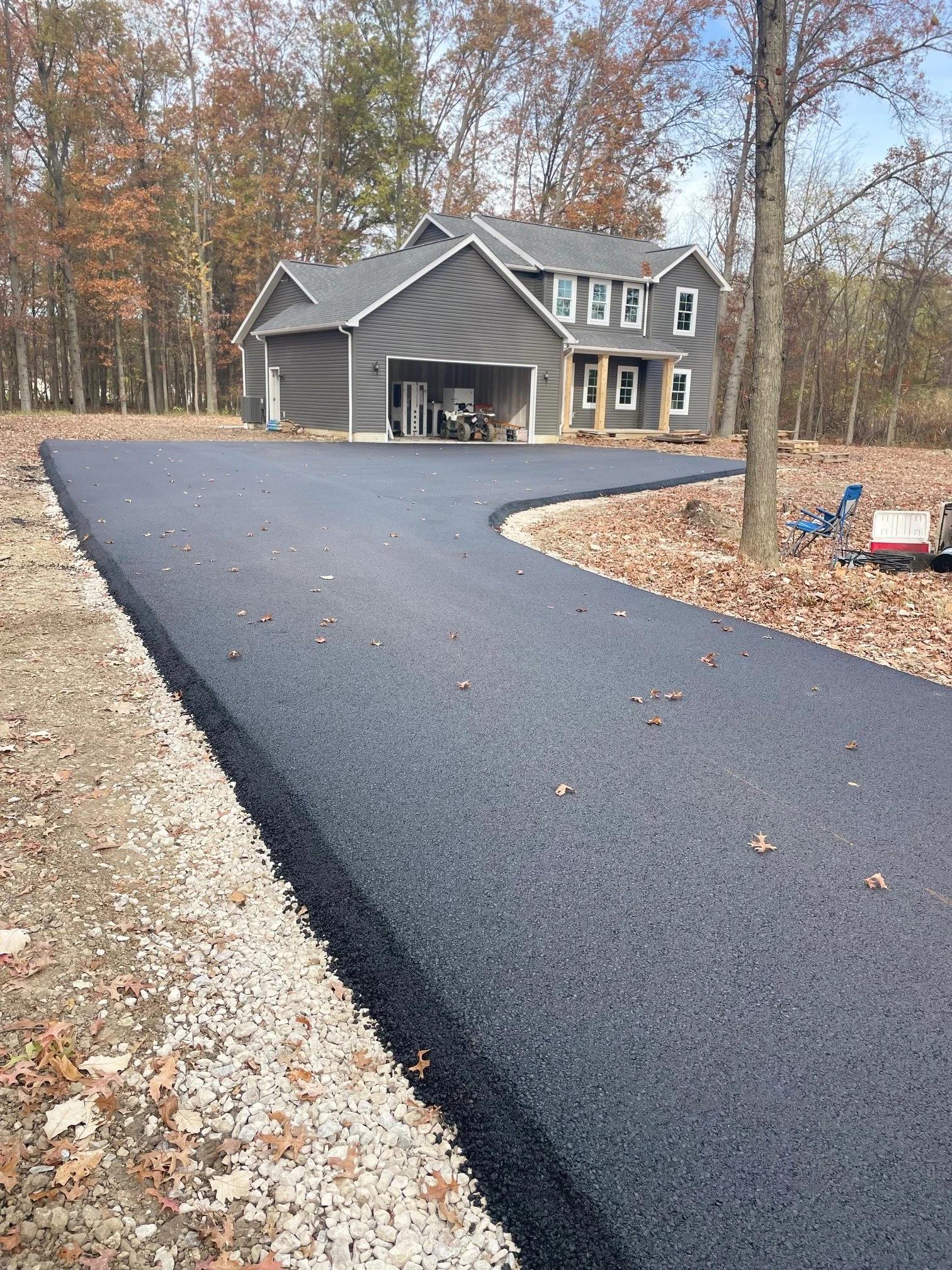 Professional driveway paving process by GH Landscaping